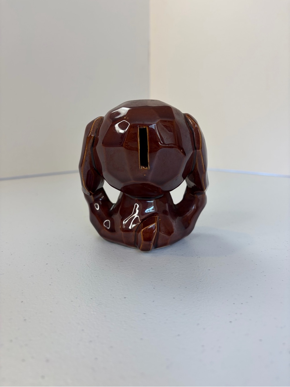 Vintage Puppy Dog Ceramic Piggy Coin Bank Figurine Retro 70s Home Decor kitsch - Picture 4 of 9